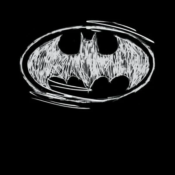 T-Shirt Femme Batman DC Comics - Croquis Logo - Noir