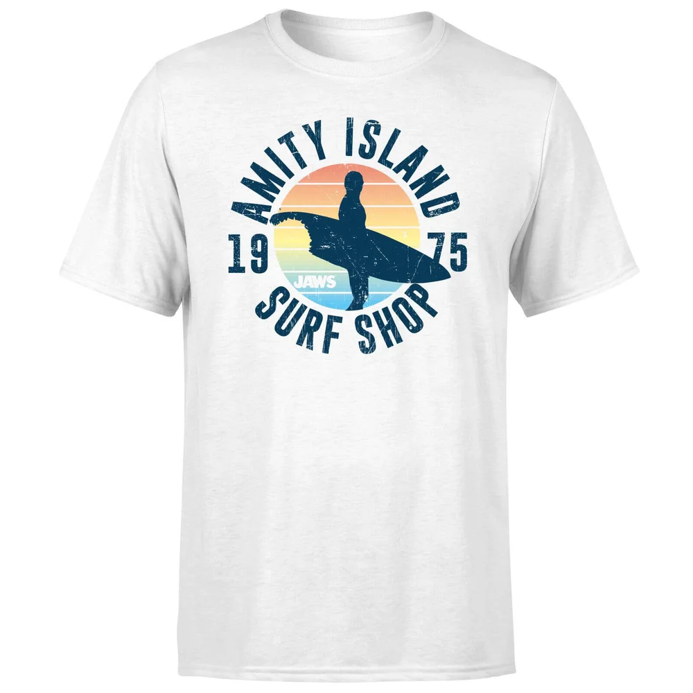 T-Shirt Homme Les Dents de la mer - Amity Surf Shop - Blanc - S Image 1