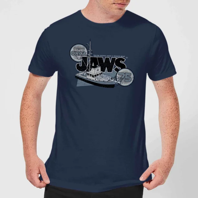 T-Shirt Homme Les Dents de la mer - Orca 75 - Bleu Marine