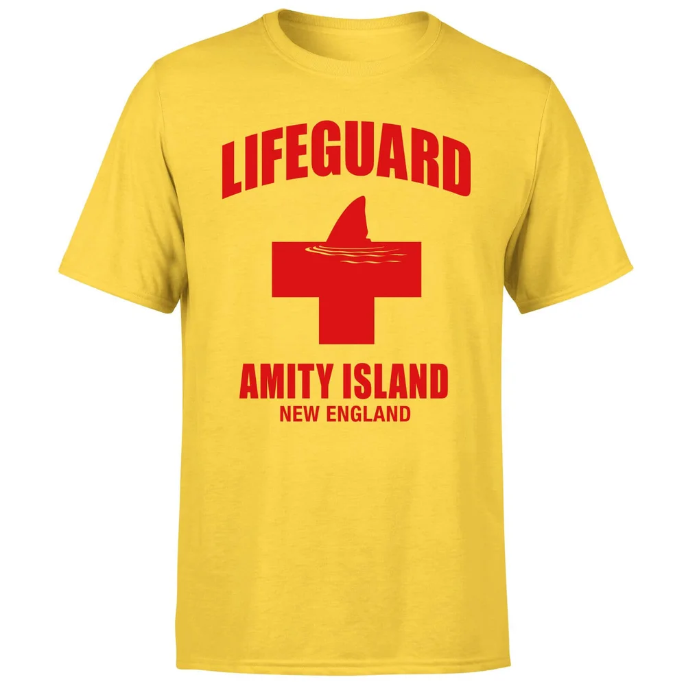 T-Shirt Homme Les Dents de la mer - Garde-Côte Amity Island - Jaune - S Image 1