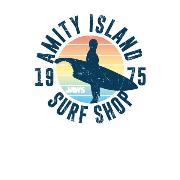 T-Shirt Femme Les Dents de la mer - Amity Surf Shop - Blanc