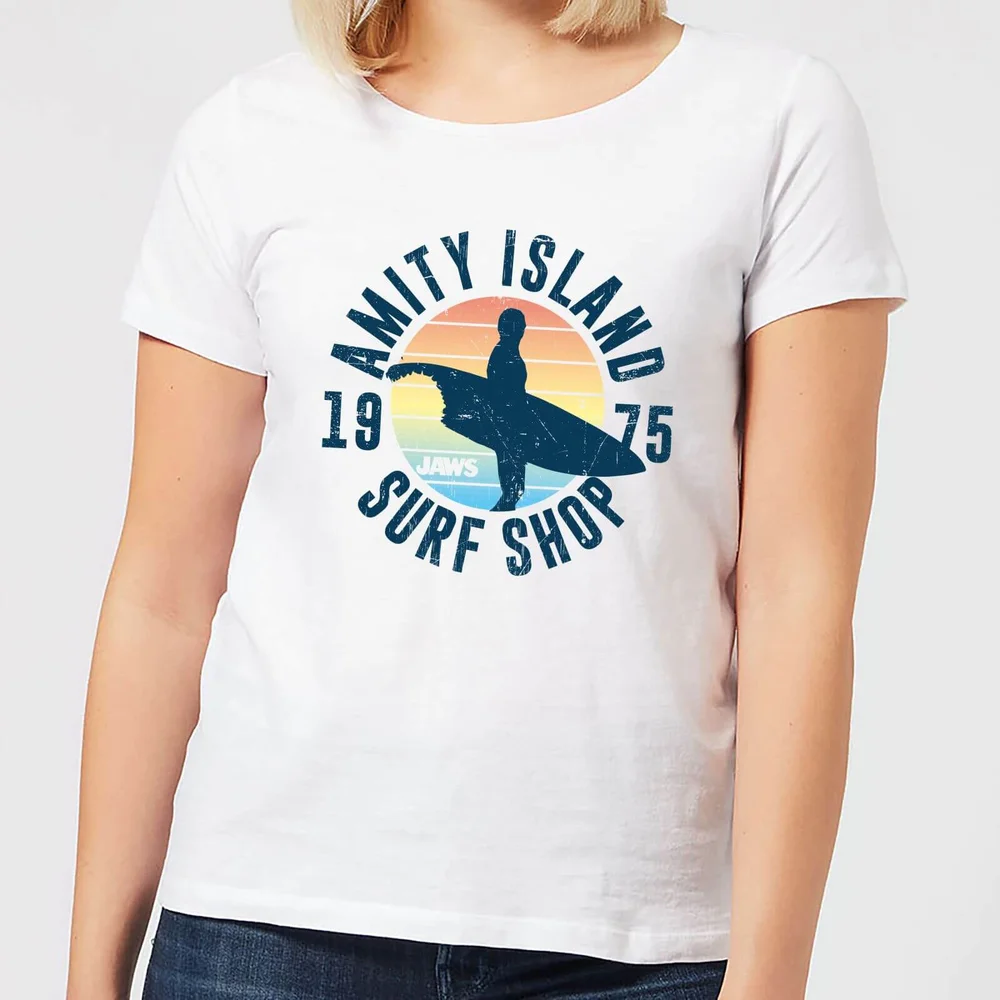 T-Shirt Femme Les Dents de la mer - Amity Surf Shop - Blanc - XXL Image 1