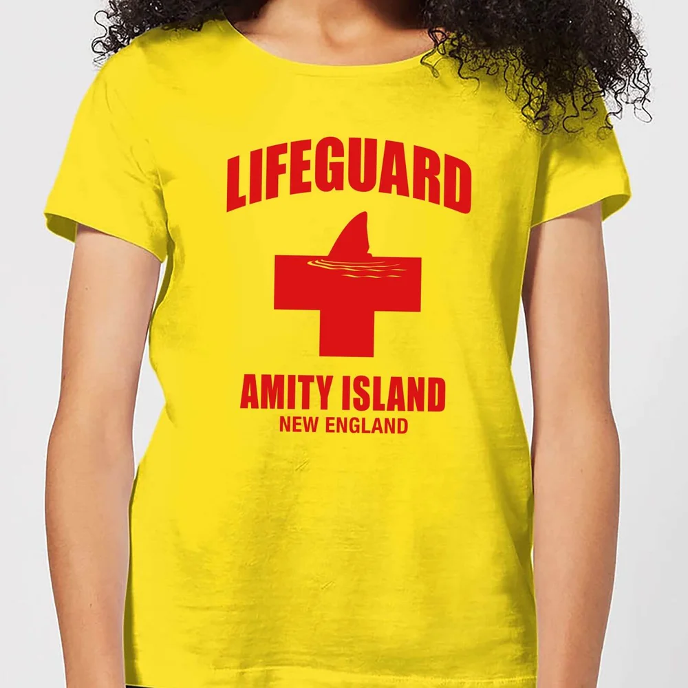 T-Shirt Femme Les Dents de la mer - Garde-Côte Amity Island - Jaune - S Image 1