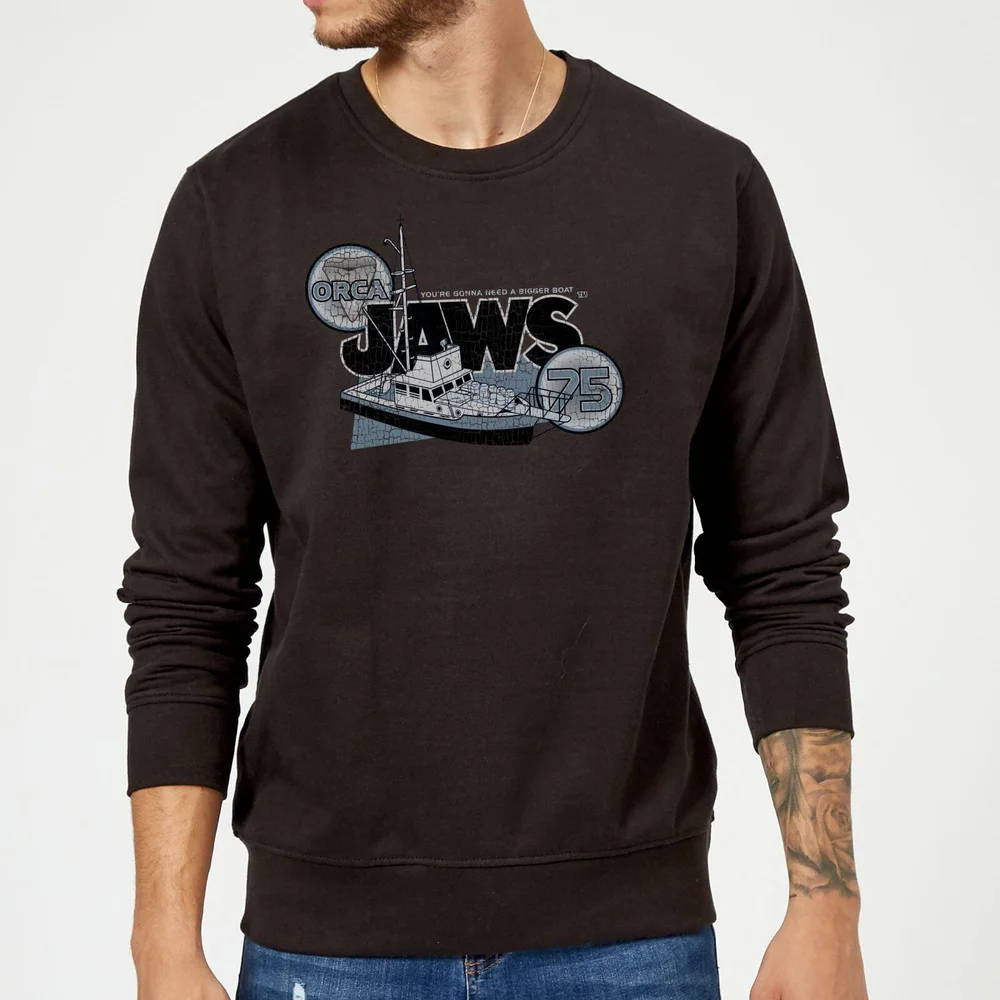 Sweat Homme Les Dents de la mer - Orca 75 - Noir - S Image 1