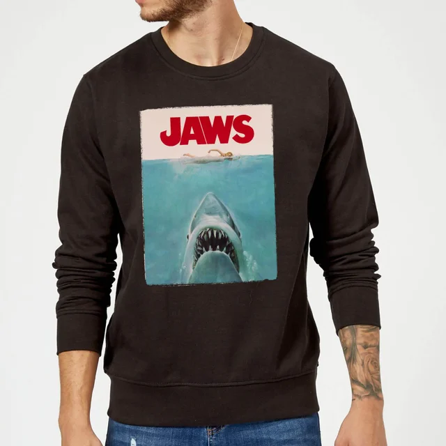 Sweat Homme Les Dents de la mer - Affiche Classique - Noir