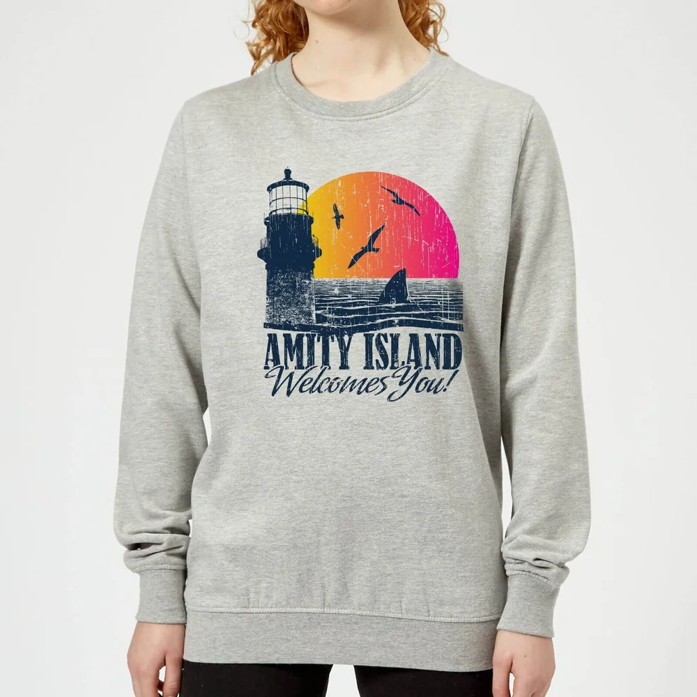 Sweat Femme Les Dents de la mer - Bienvenue à Amity Island - Gris - 3XL Image 1