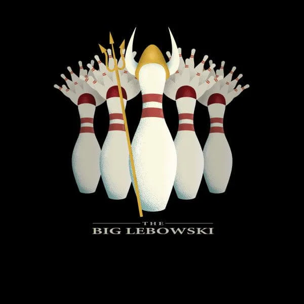 T-Shirt Femme The Big Lebowski Pin Girls - Noir