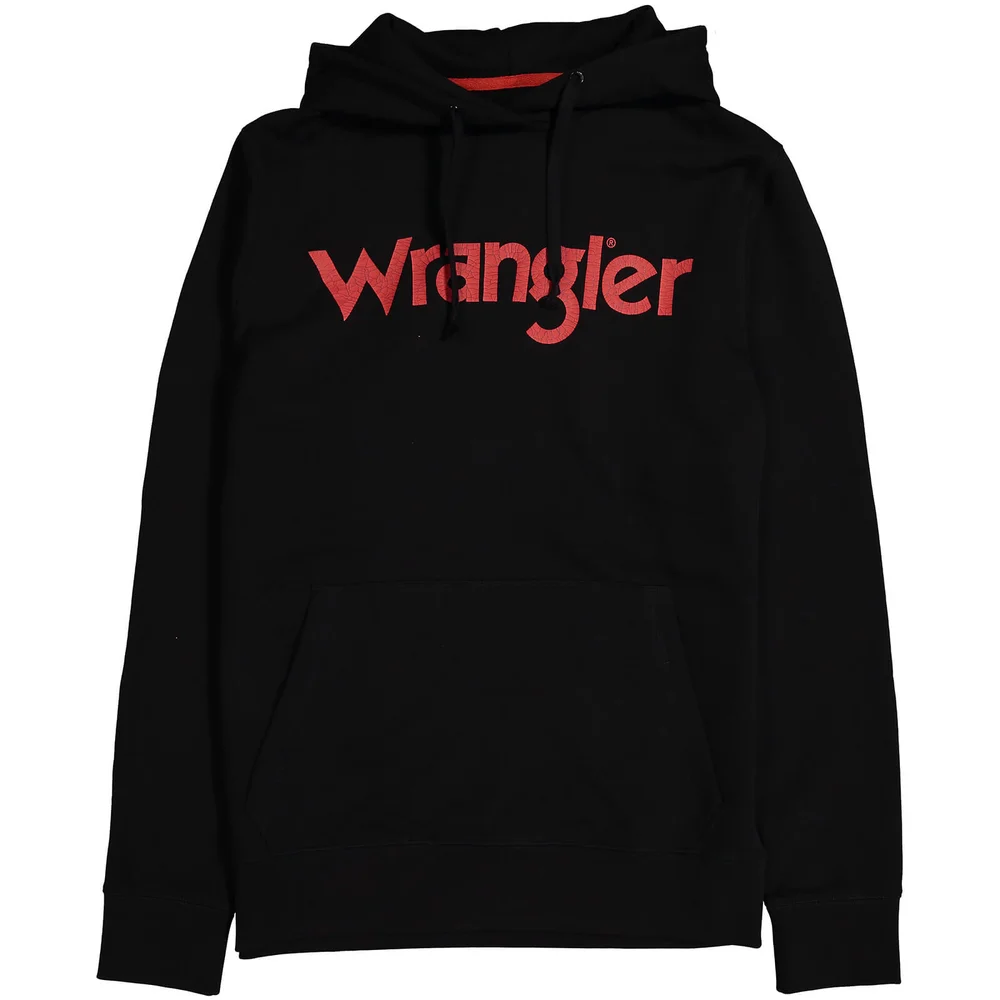 Wrangler Men's Logo Hoody - Black - S - Noir Image 1