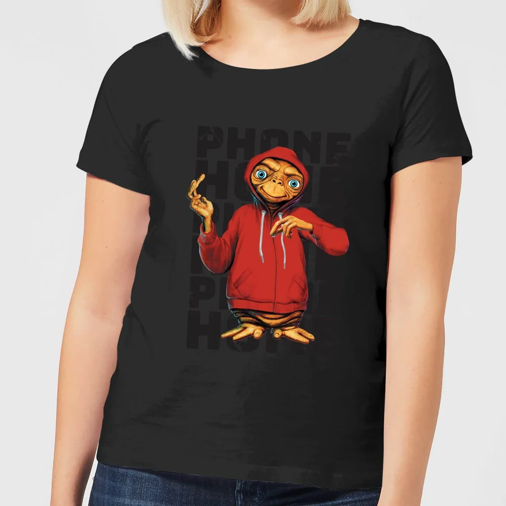 T-Shirt Femme E.T. l'extra-terrestre - Téléphone Maison Effet - Noir - S Image 1