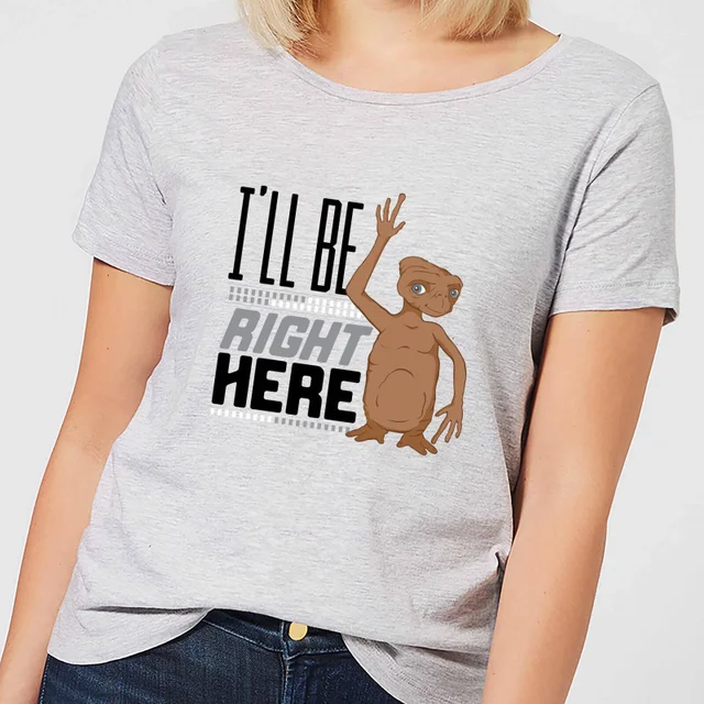 T-Shirt Femme E.T. l'extra-terrestre - Je Suis Toujours Là - Gris