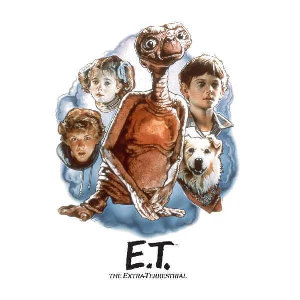 Sweat Homme E.T. l'extra-terrestre - Portrait Peint - Blanc