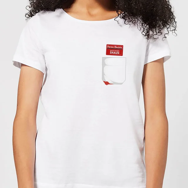T-Shirt Femme Shaun Of The Dead - You've Got Red On Your Pocket - Blanc