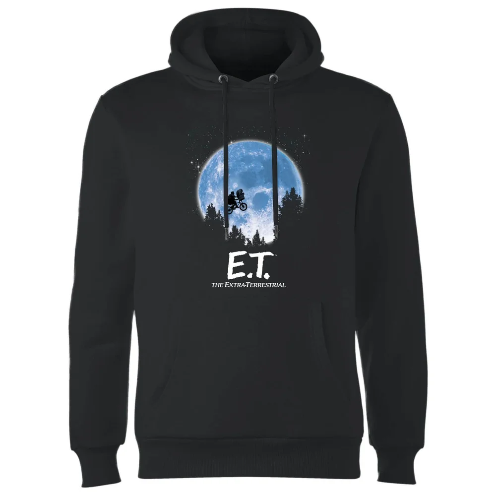 Sweat à Capuche Homme E.T. l'extra-terrestre - Silhouette dans la Lune - Noir - S Image 1