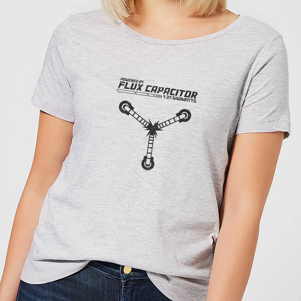 T-Shirt Femme Retour vers le Futur - Rechargé par le Convecteur Temporel - Gris - S Image 1