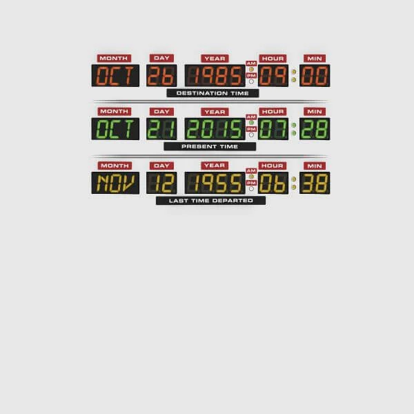 T-Shirt Femme Retour vers le Futur - Vers l'Horloge - Gris