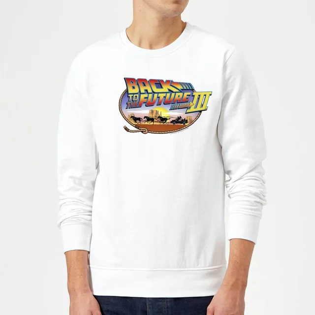 Sweat Homme Retour vers le Futur - Lasso - Blanc