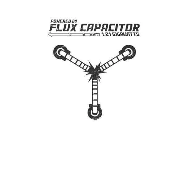 Sweat Homme Retour vers le Futur - Rechargé par le Convecteur Temporel - Blanc