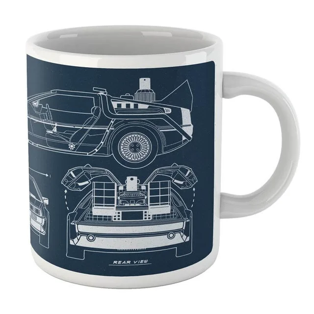 Tasse Schéma DeLorean - Retour vers le Futur