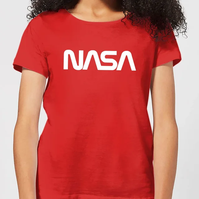T-Shirt Femme NASA Worm Logotype - Rouge