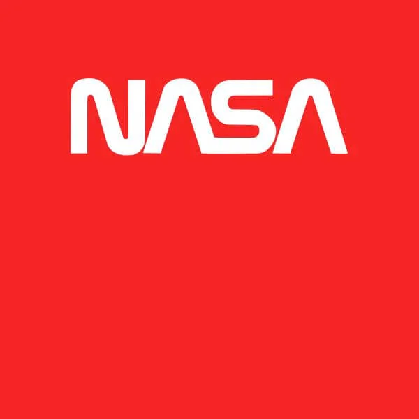 T-Shirt Femme NASA Worm Logotype - Rouge