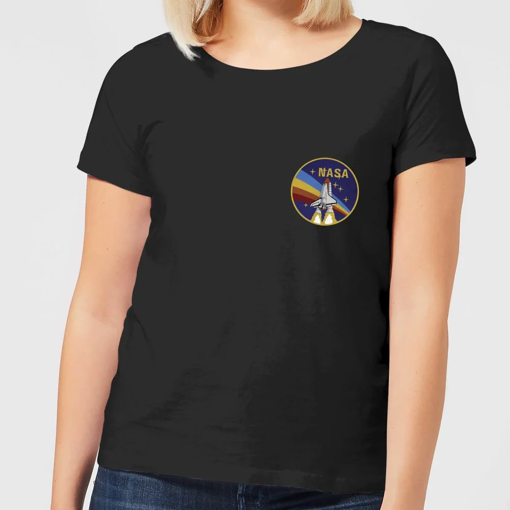 T-Shirt Femme NASA Vintage Rainbow Shuttle - Noir - S Image 1
