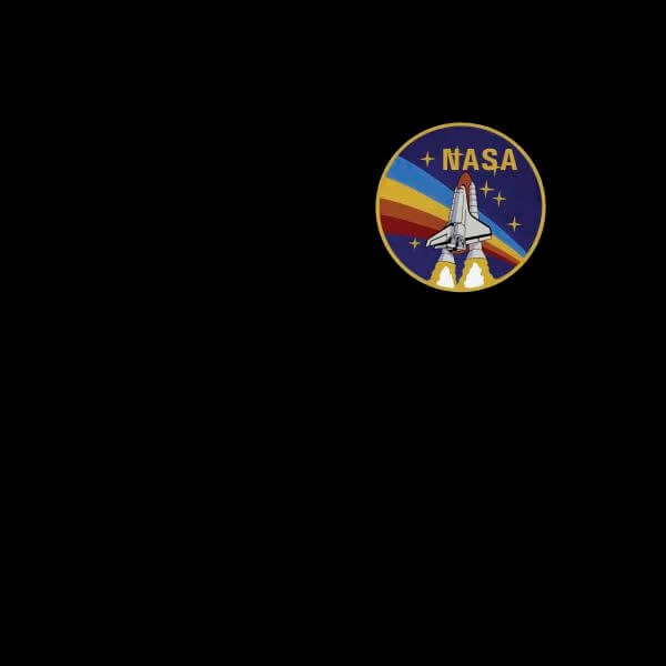 T-Shirt Femme NASA Vintage Rainbow Shuttle - Noir