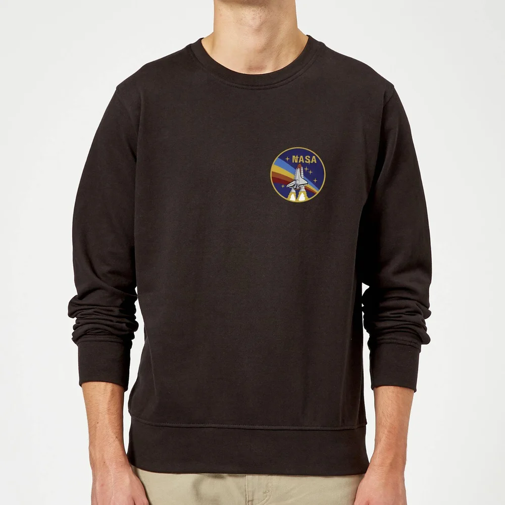 Sweat Homme Fusée Vintage Arc-en-Ciel NASA - Noir - S Image 1