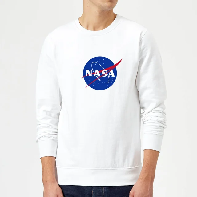 Sweat Homme Logo Insignia NASA - Blanc