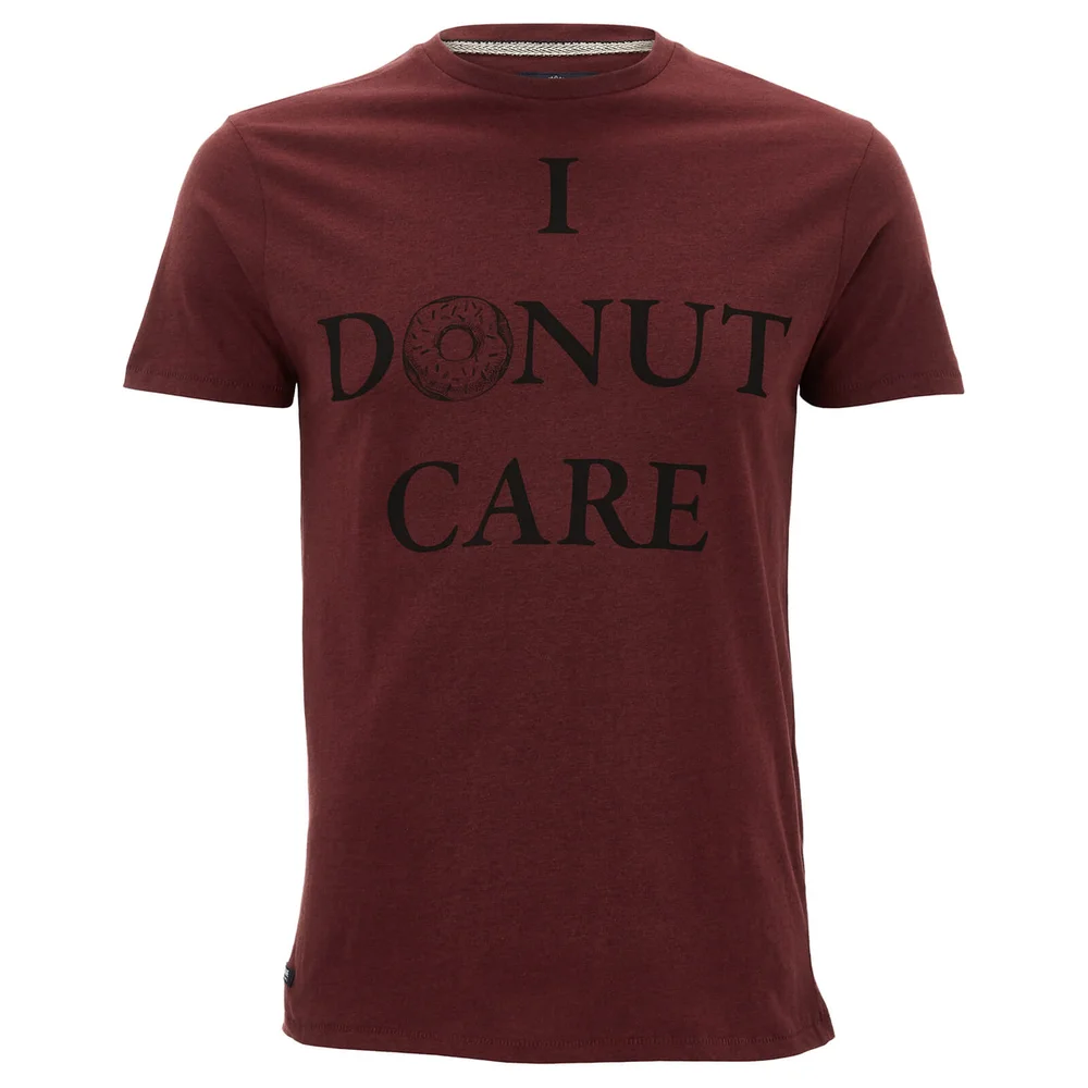 T-Shirt Homme Donut Care Threadbare - Rouge Foncé - S - Violet Image 1