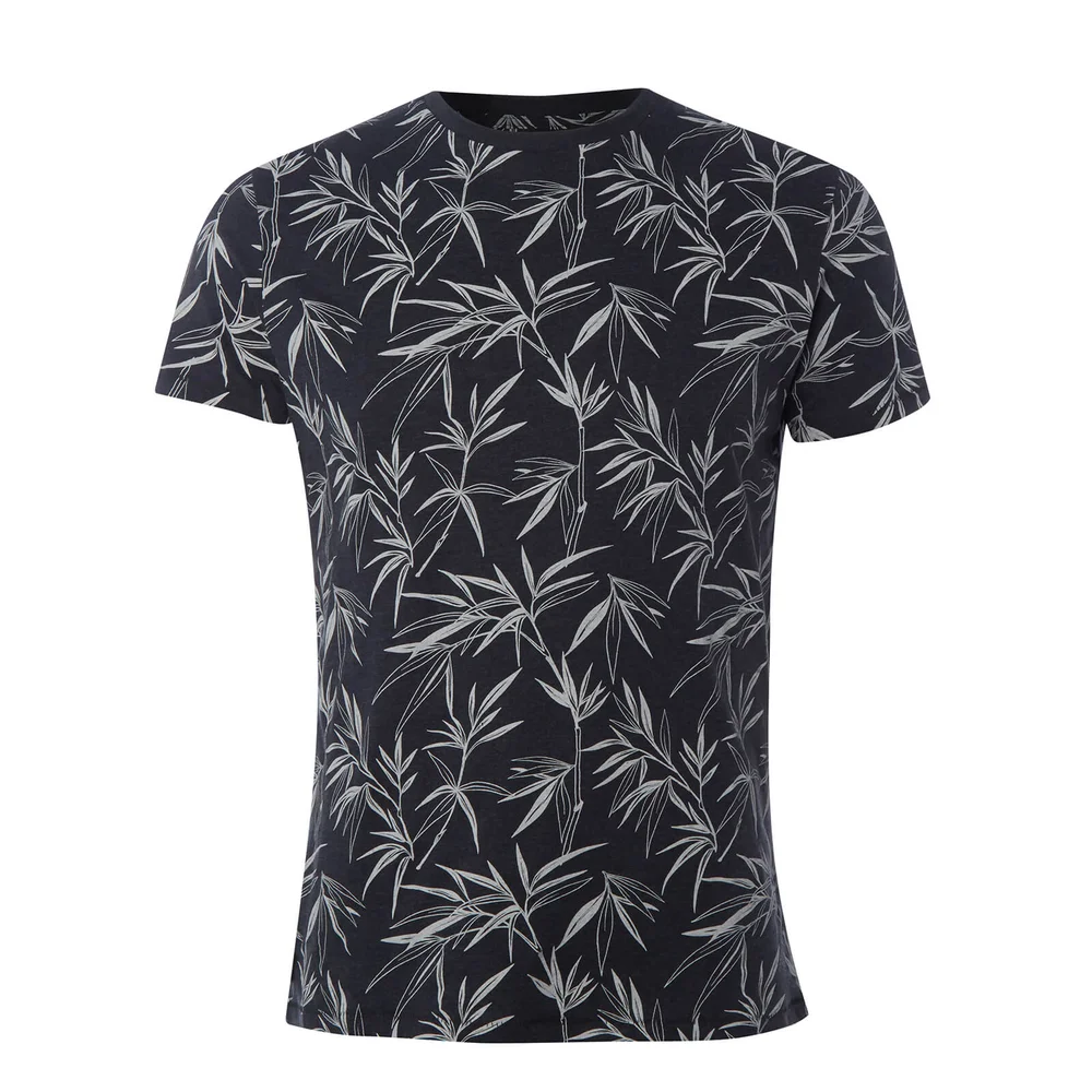 T-Shirt Homme Cheshire Feuilles Broken Standard - Bleu Marine - S - Bleu Image 1