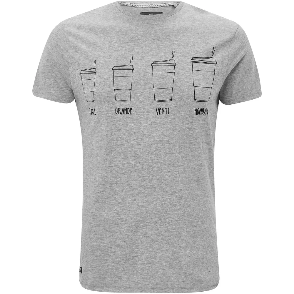 T-Shirt Homme Café Threadbare - Gris Chiné - S - Gris Image 1