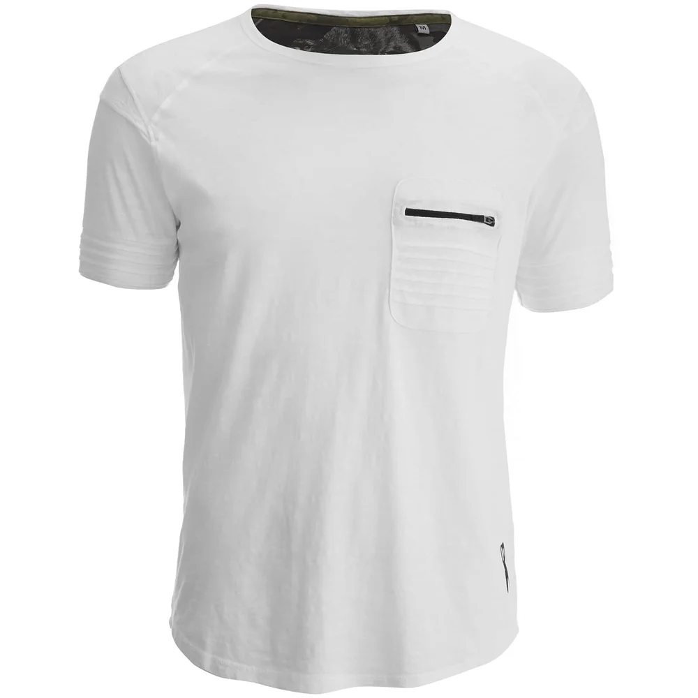 T-Shirt Homme Gilera Poche à Fermeture Éclair Ringspun - Blanc - S - Blanc Image 1
