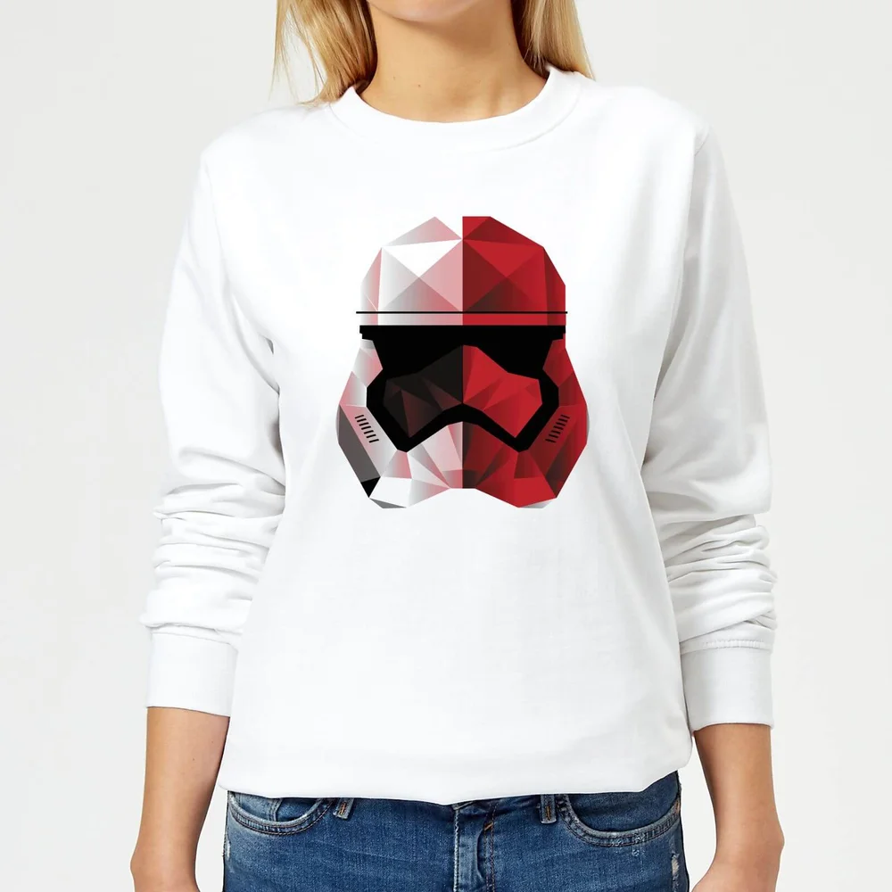 Sweat Femme Casque Stormtrooper Effet Cubiste - Star Wars - Blanc - S Image 1