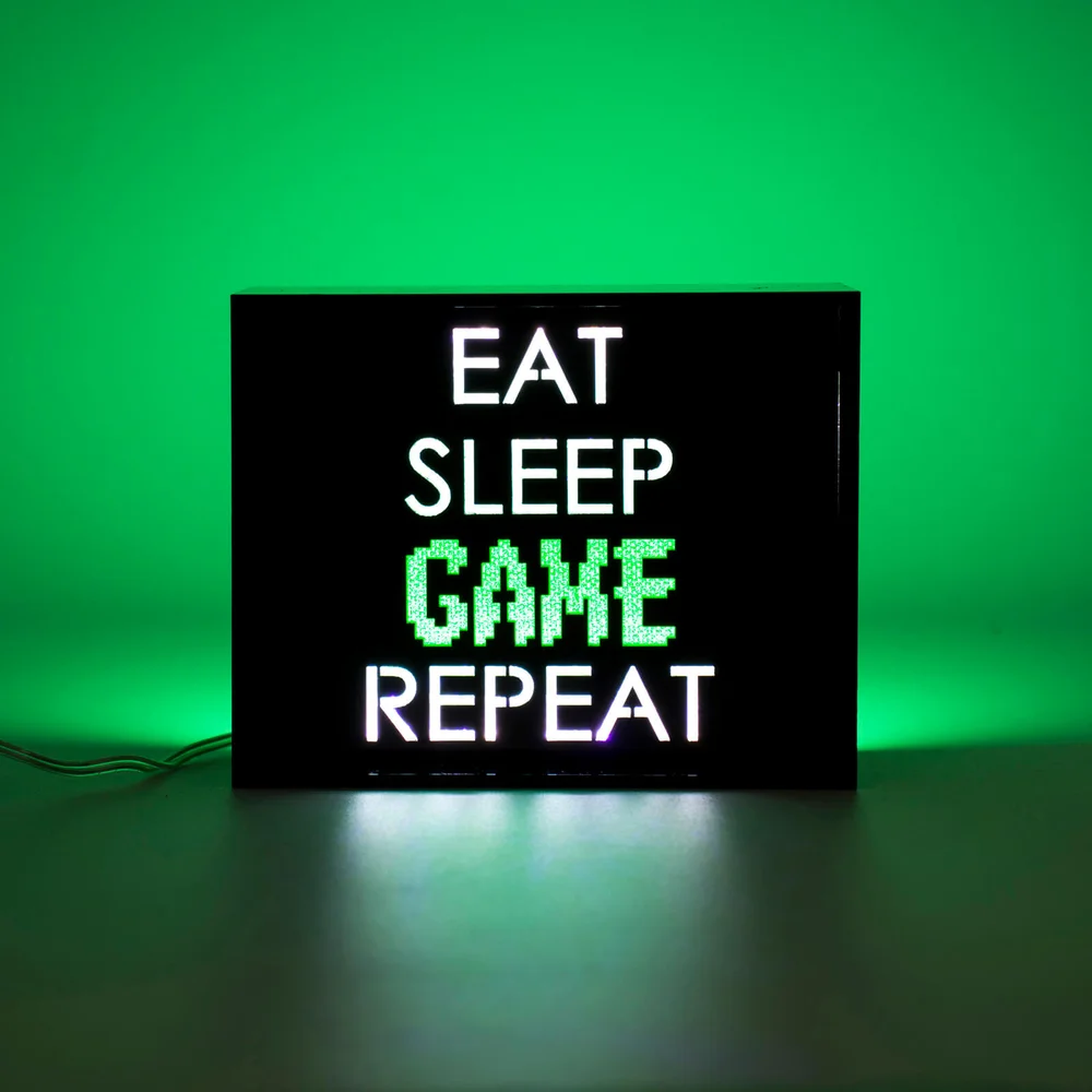 Veilleuse LED Eat Sleep Game Repeat Image 1