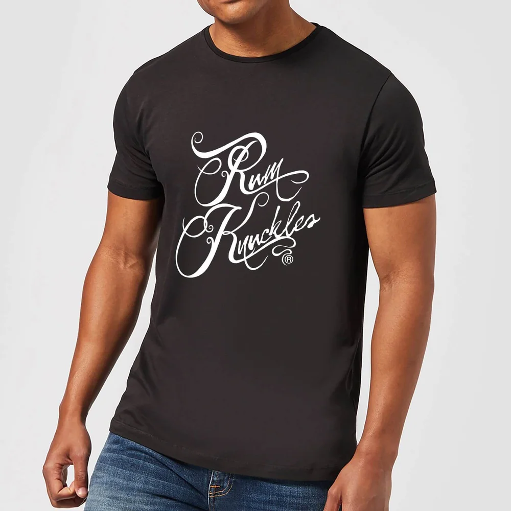 T-Shirt Homme Rum Knuckles Typography - Noir - S - Noir Image 1