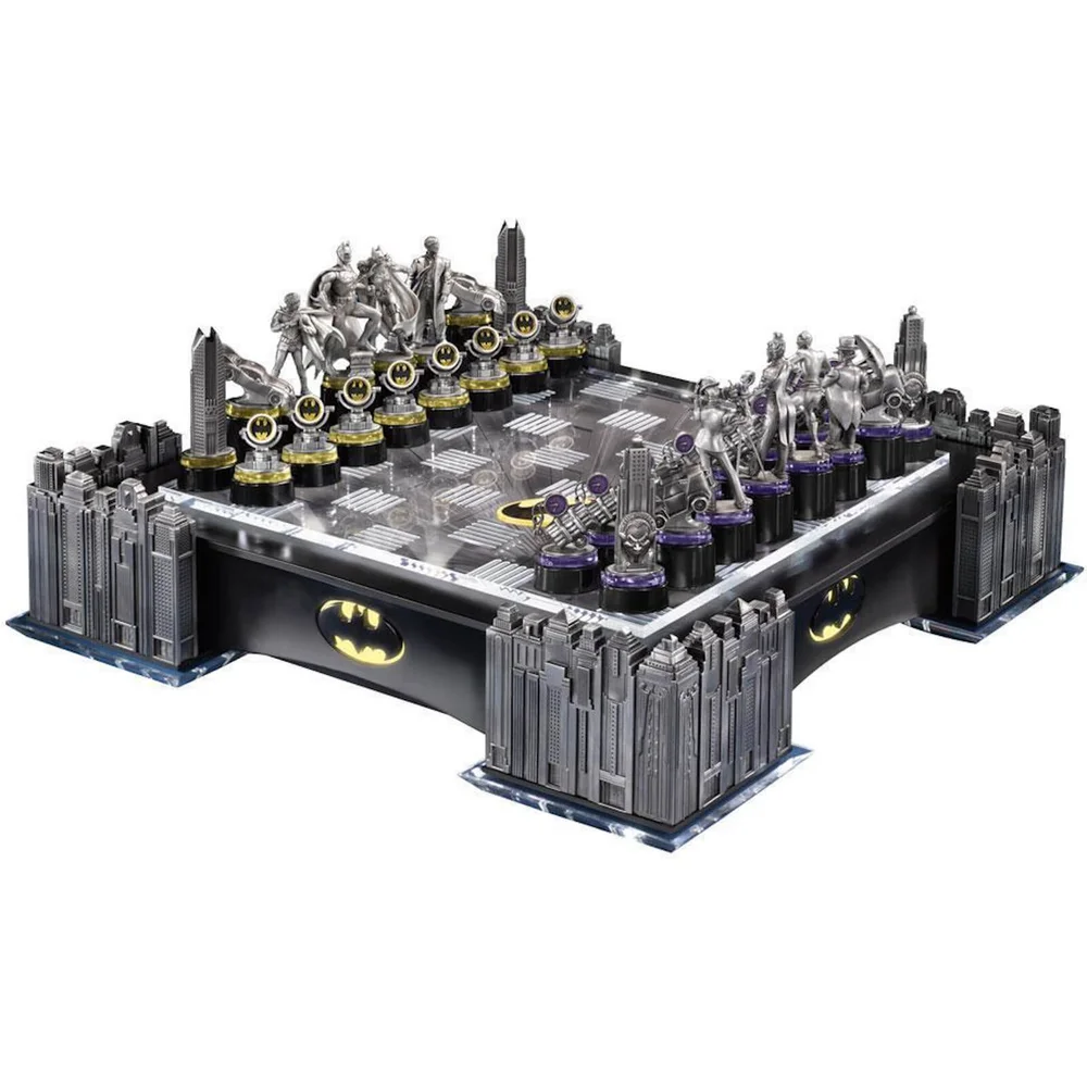 DC Comics Batman Jeu d'échecs en étain avec Signal lumineux chauve souris Image 1