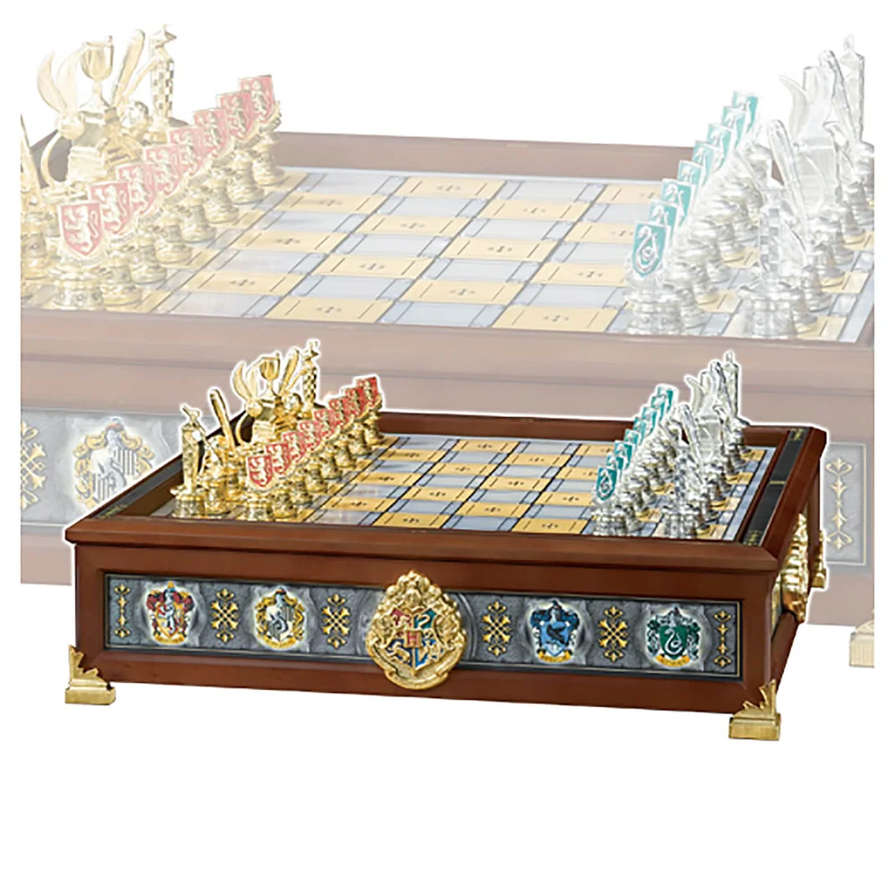 Harry Potter Quidditch Chess Set - Silver/Gold Plated Image 1