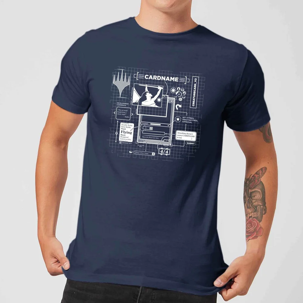 T-Shirt Homme Card Grid - Magic : The Gathering - Bleu Marine - S Image 1
