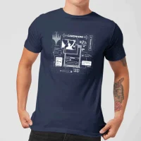 T-Shirt Homme Card Grid - Magic : The Gathering - Bleu Marine - undefined undefined