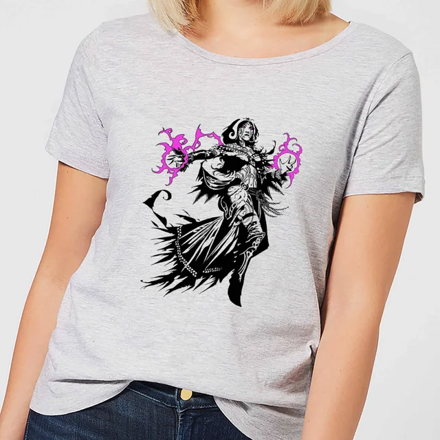 T-Shirt Femme Liliana Design - Magic : The Gathering - Gris