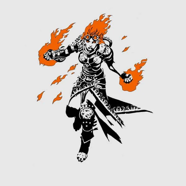 T-Shirt Femme Chandra Design - Magic : The Gathering - Gris
