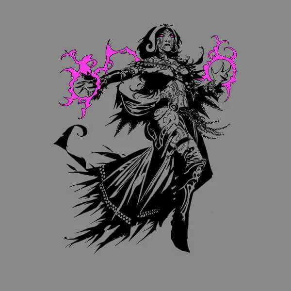 Sweat Homme Liliana Design - Magic : The Gathering - Gris