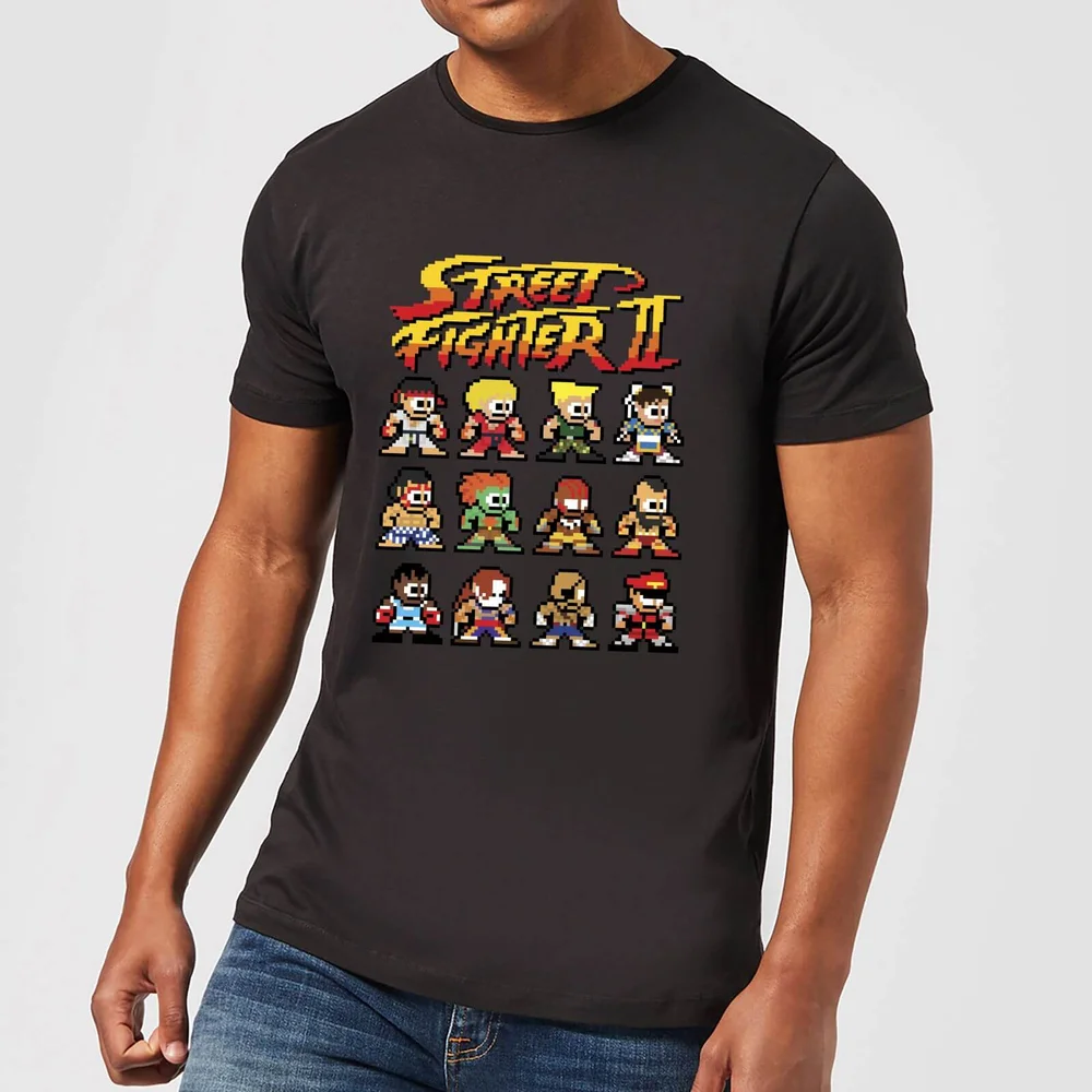T-Shirt Homme Personnages 2 Pixels Street Fighter - Noir - S Image 1