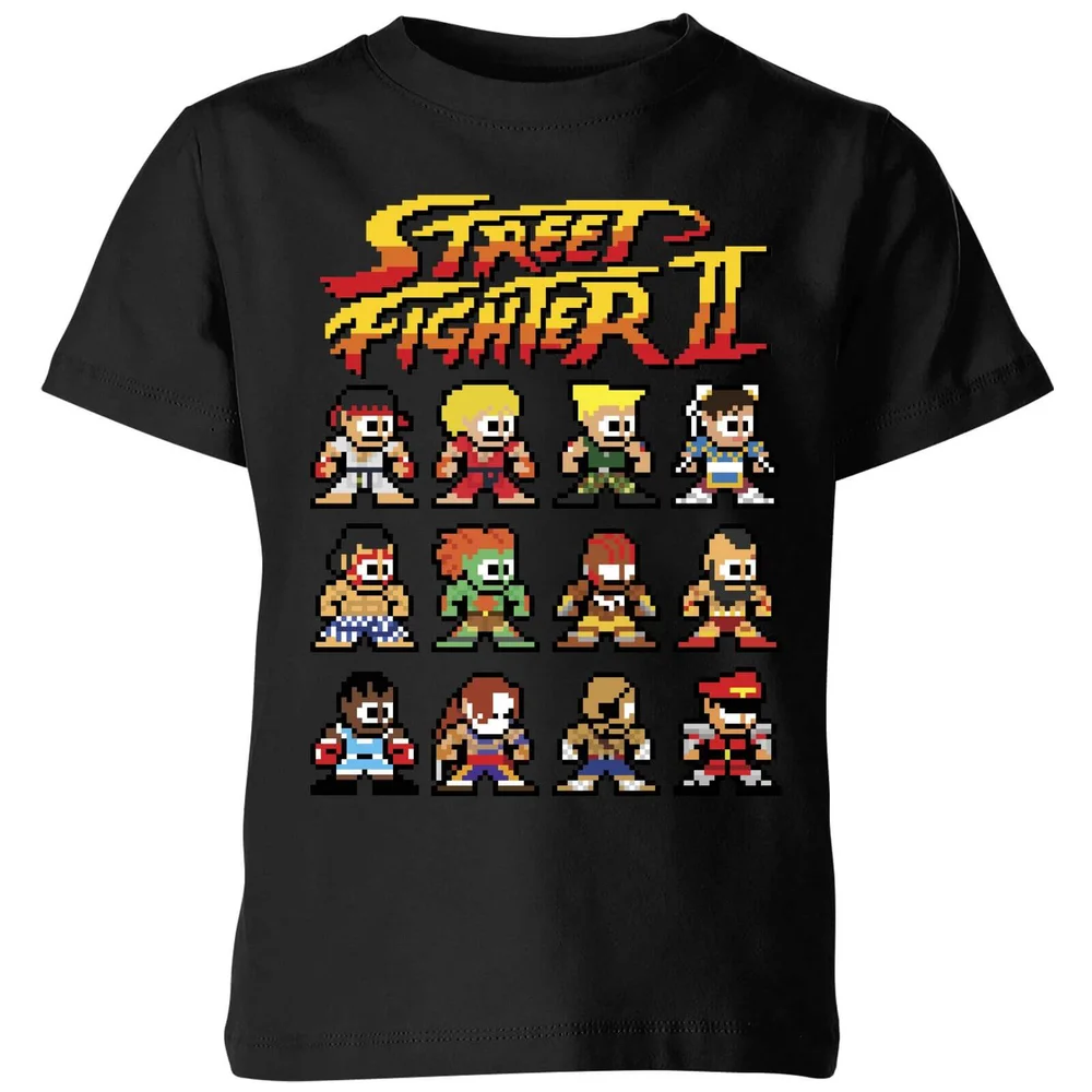 T-Shirt Enfant Personnages 2 Pixels Street Fighter - Noir - 3-4 ans Image 1