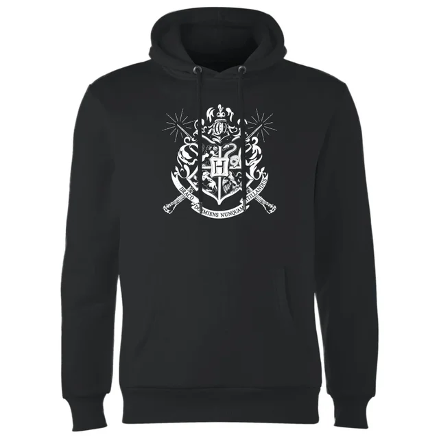 Sweat à Capuche Homme Blason Maisons de Poudlard - Harry Potter - Noir