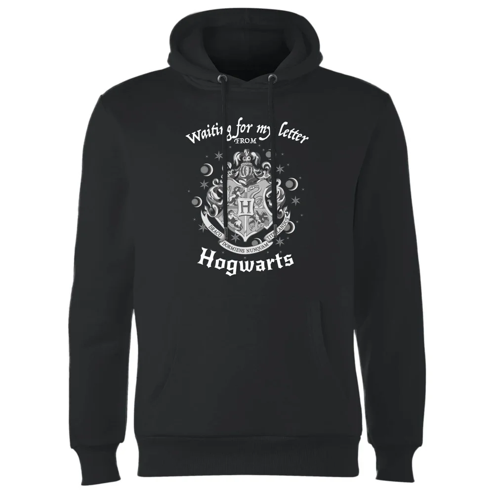 Sweat à Capuche Homme J'attends ma Lettre de Poudlard - Harry Potter - Noir - S Image 1