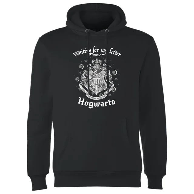 Sweat à Capuche Homme J'attends ma Lettre de Poudlard - Harry Potter - Noir