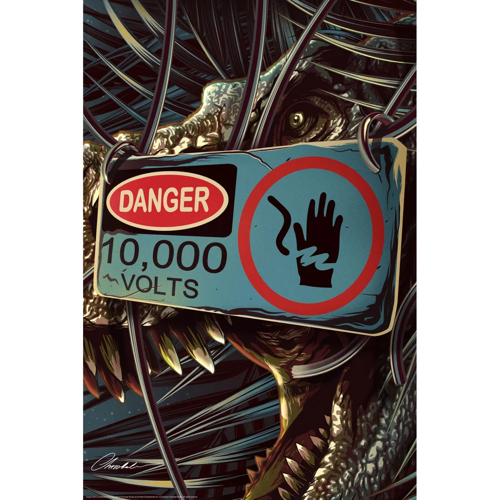 Sérigraphie Jurassic Park 25ème Anniversaire - Impression Fine Art Giclée par Chris Christodoulou (Édition Limitée) Image 1