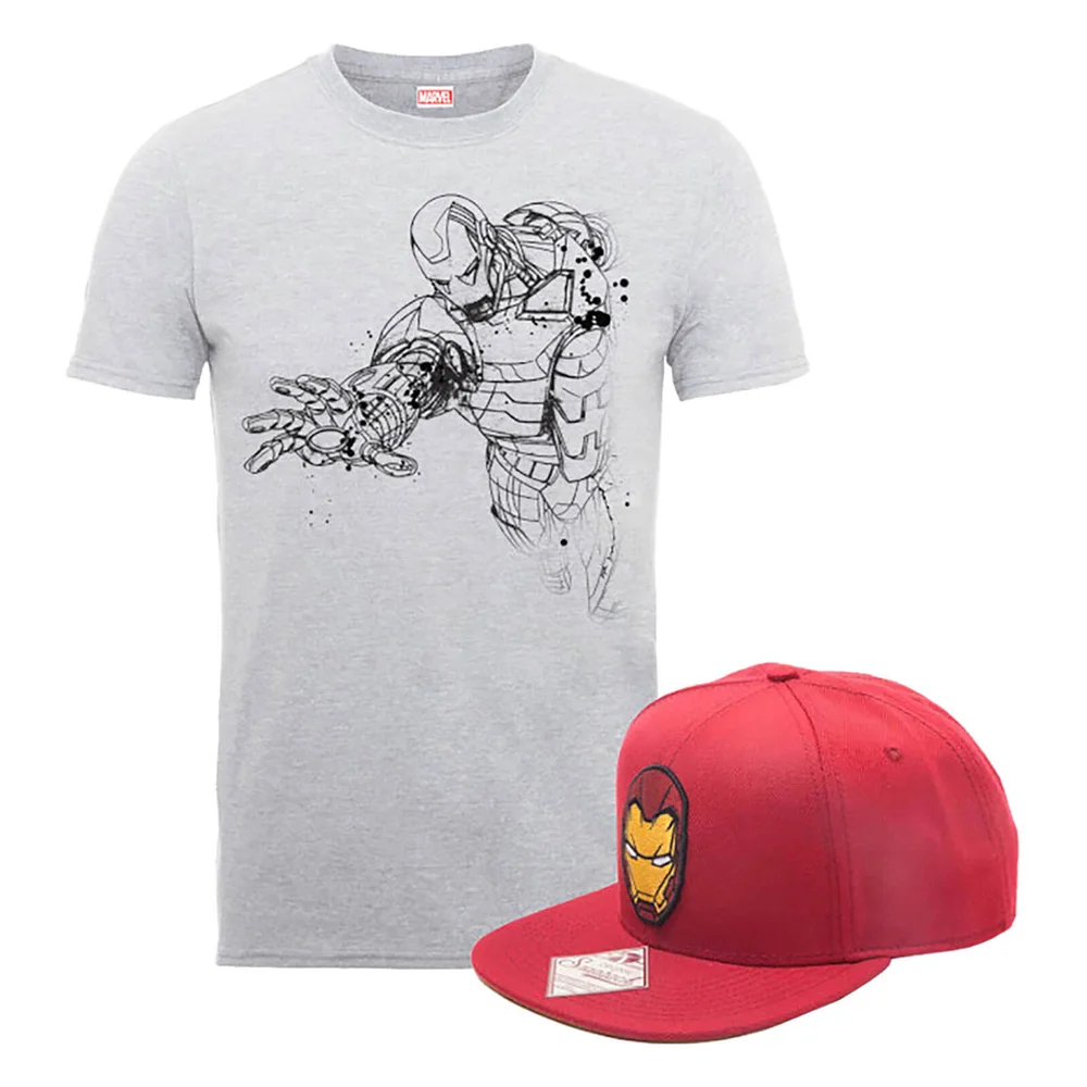 Lot T-Shirt Exclusif et Casquette Iron Man - Marvel Comics - Homme - S Image 1