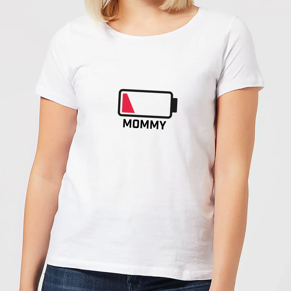 T-Shirt Femme Mommy Batteries Low - Blanc - S - Blanc Image 1